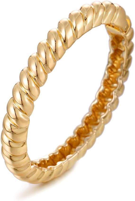 Chunky Gold Bangle Review — Golden Twisted Waterdrop Bangle insights