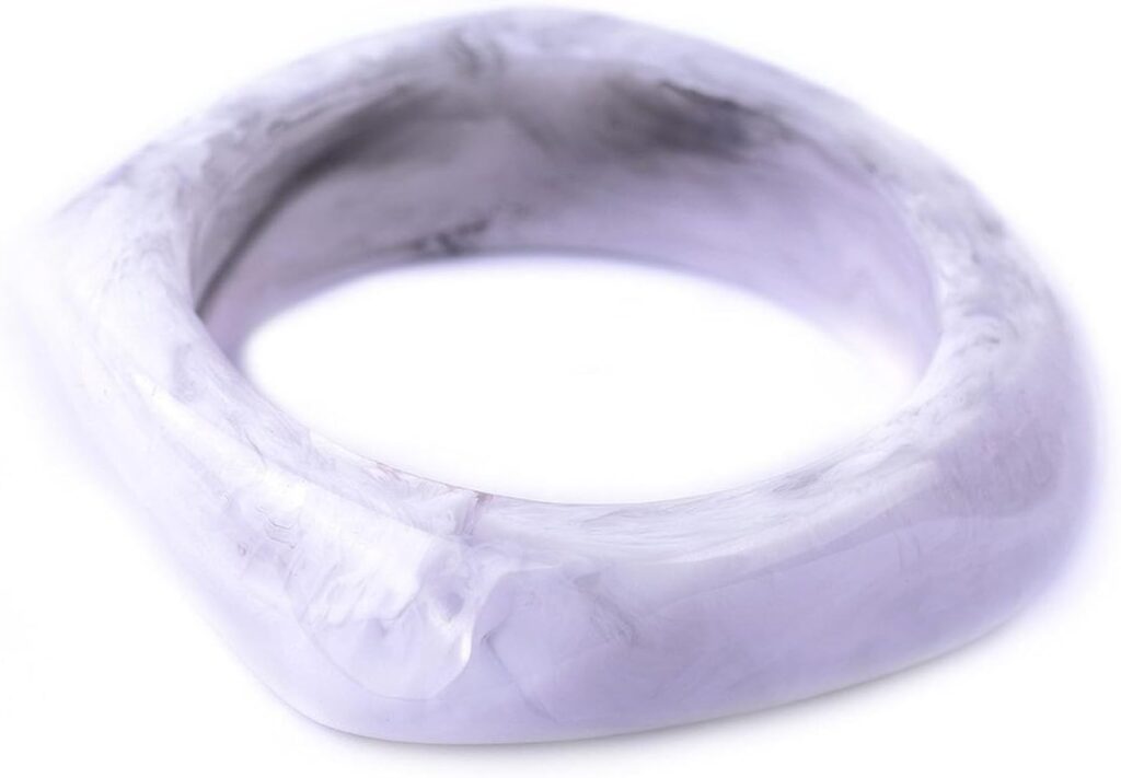 Colorful acrylic resin bangle bracelet review picture