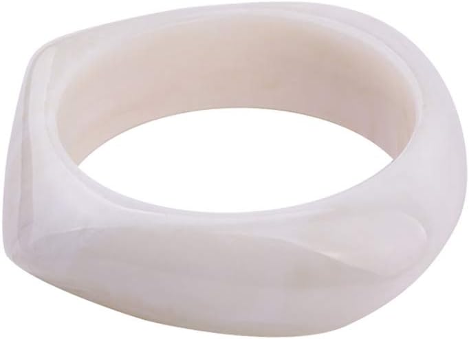 Colorful bling acrylic resin geometric bangle review illustration