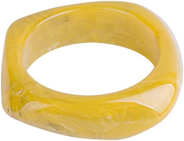 Colorful bling acrylic resin geometric bangle review visual