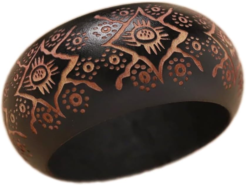 Colorful bling wooden bangle bracelet review photo