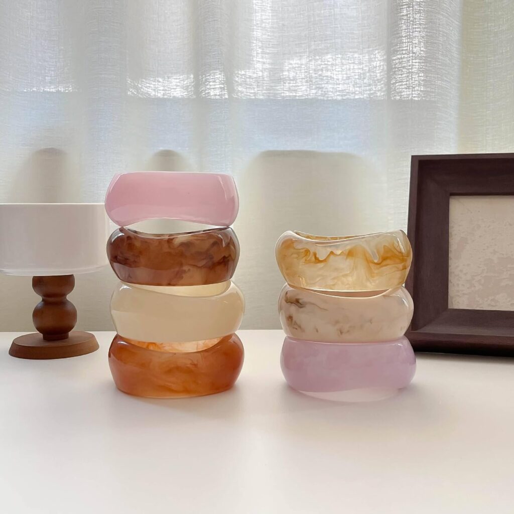 Fuqimanman2020 chunky acrylic bangle review illustration