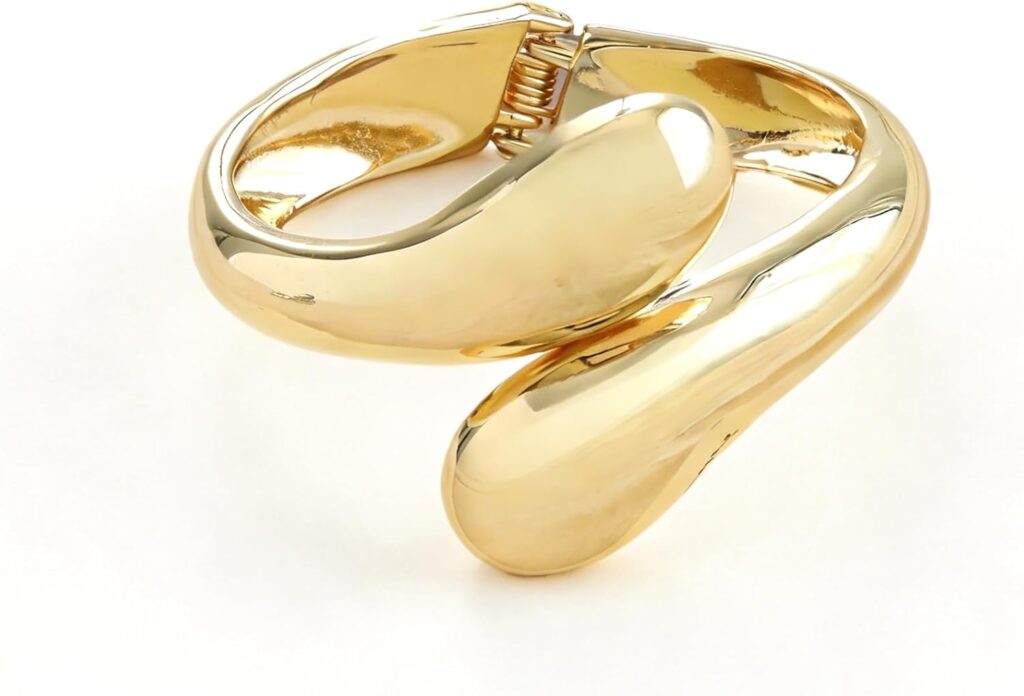 Magitaco chunky 14k gold plated bangle review picture