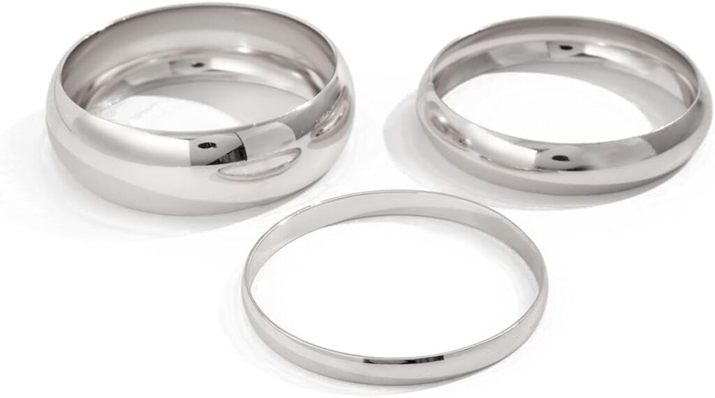 Punk metal bangle bracelets set review visual