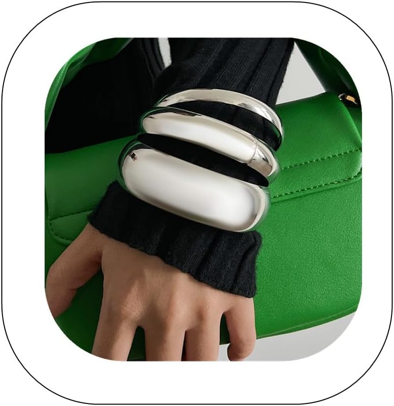 Punk metal bangle bracelets set review visual