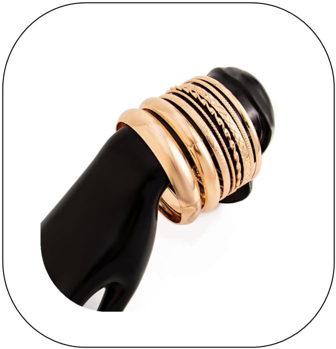 Punk metal bangle bracelets set review visual