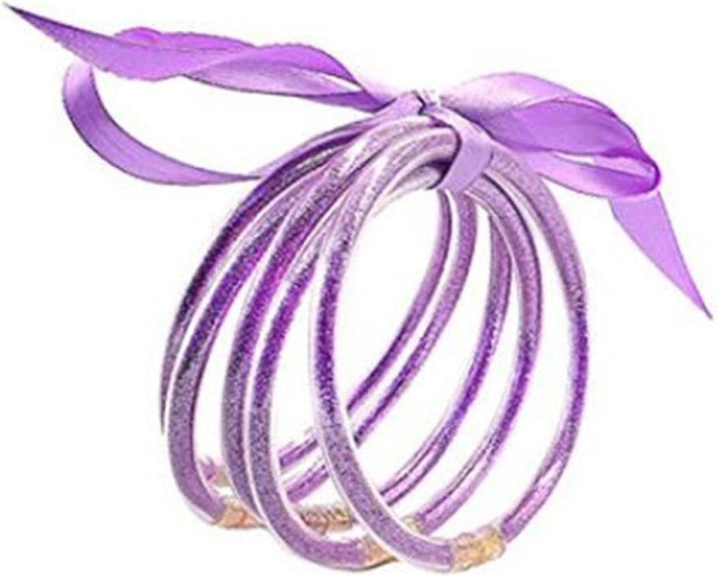 Sparkling jelly silicone bangle bracelet set review picture
