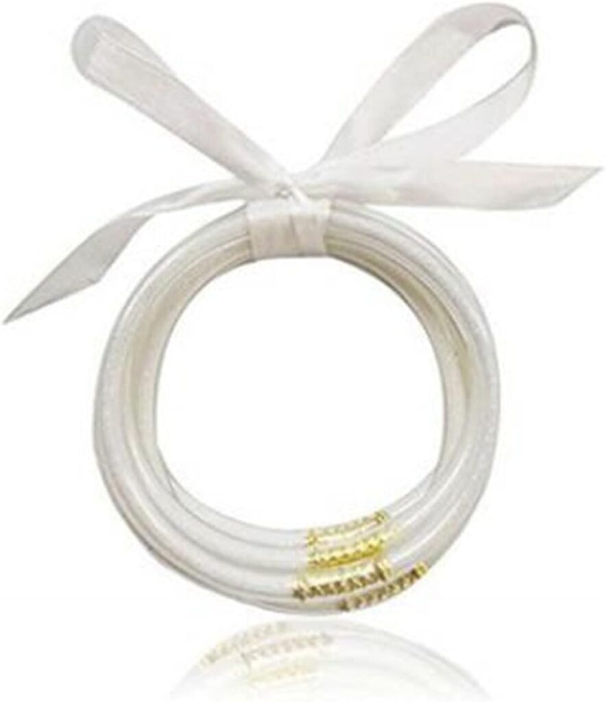 Sparkling jelly silicone bangle bracelet set review picture
