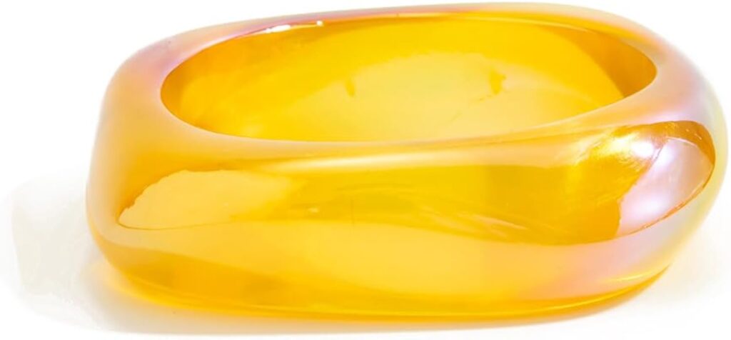 Women's iridescent acrylic bangle bracelet review picture