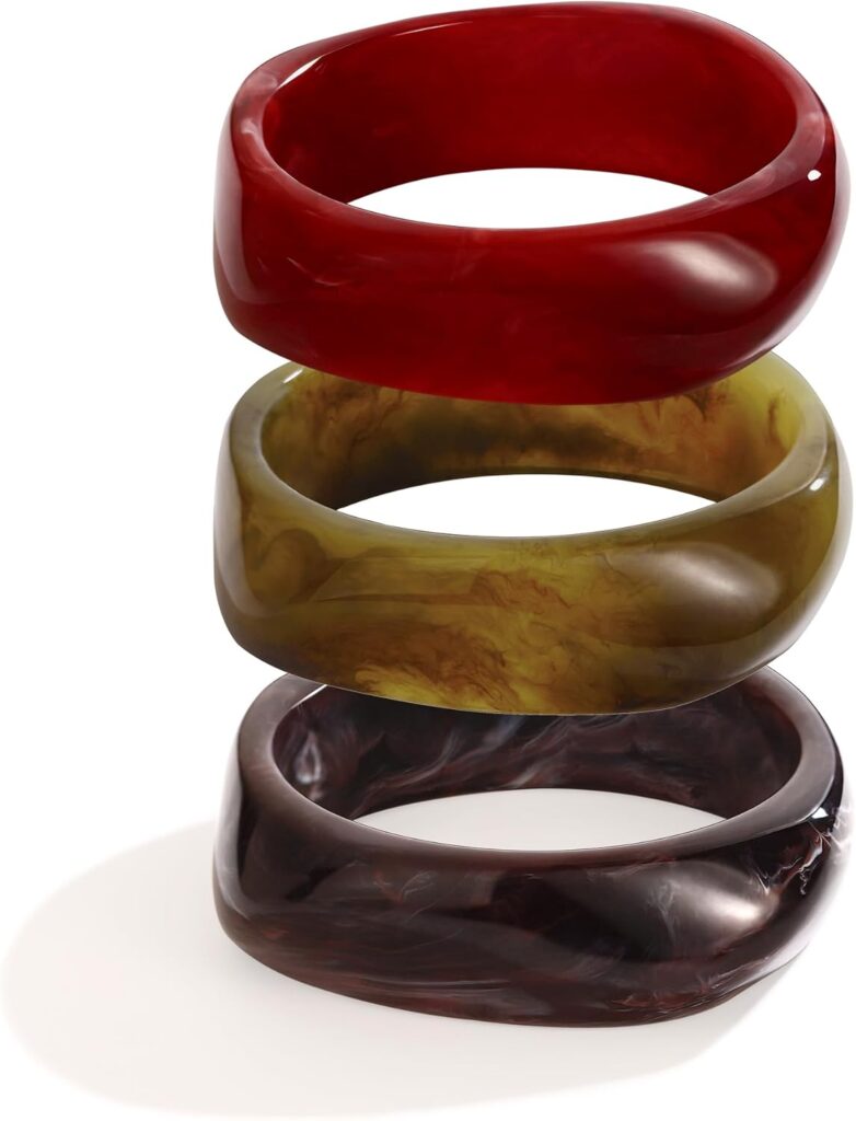 WOWORAMA 3pcs Colorful Chunky Bangle Set review overview Woworama 3pcs colorful chunky bangle set review picture